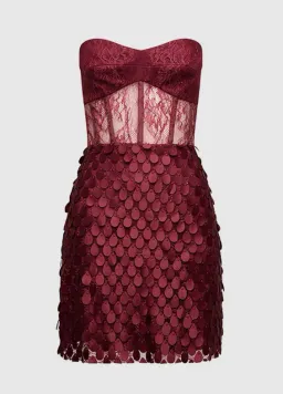 MANNING CARTELL SUPREME EXTREME MINI DRESS SIZE 12 - CRANBERRY COLOUR for rent on The Volte - image 6