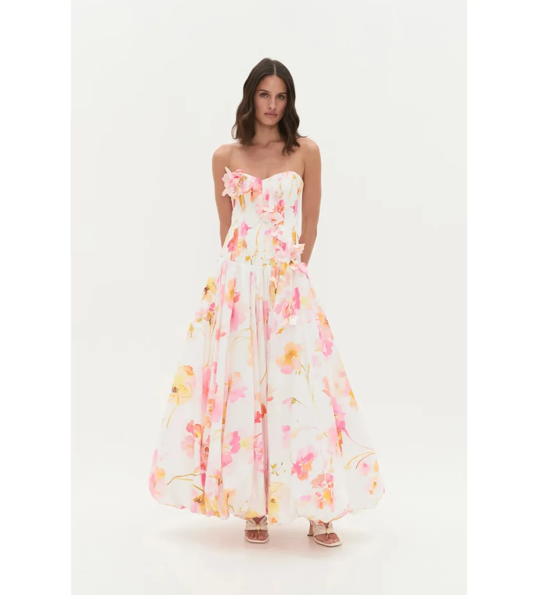 Aje Gracie Gown in Wildflowers Size AU10 for rent on The Volte - main image