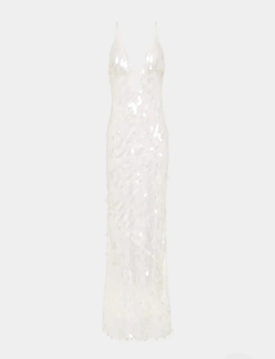 Sapphire sequin maxi dress in ivory  for rent on The Volte - main image
