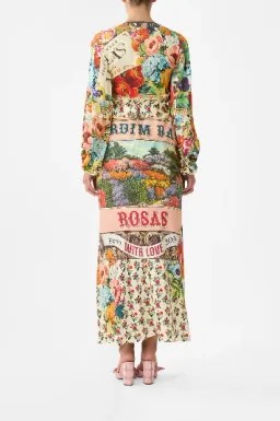 Camilla Dress and Clutch Aromatic Amor Blouson Sleeve Bias Dress size S 8-10 for rent on The Volte - image 5