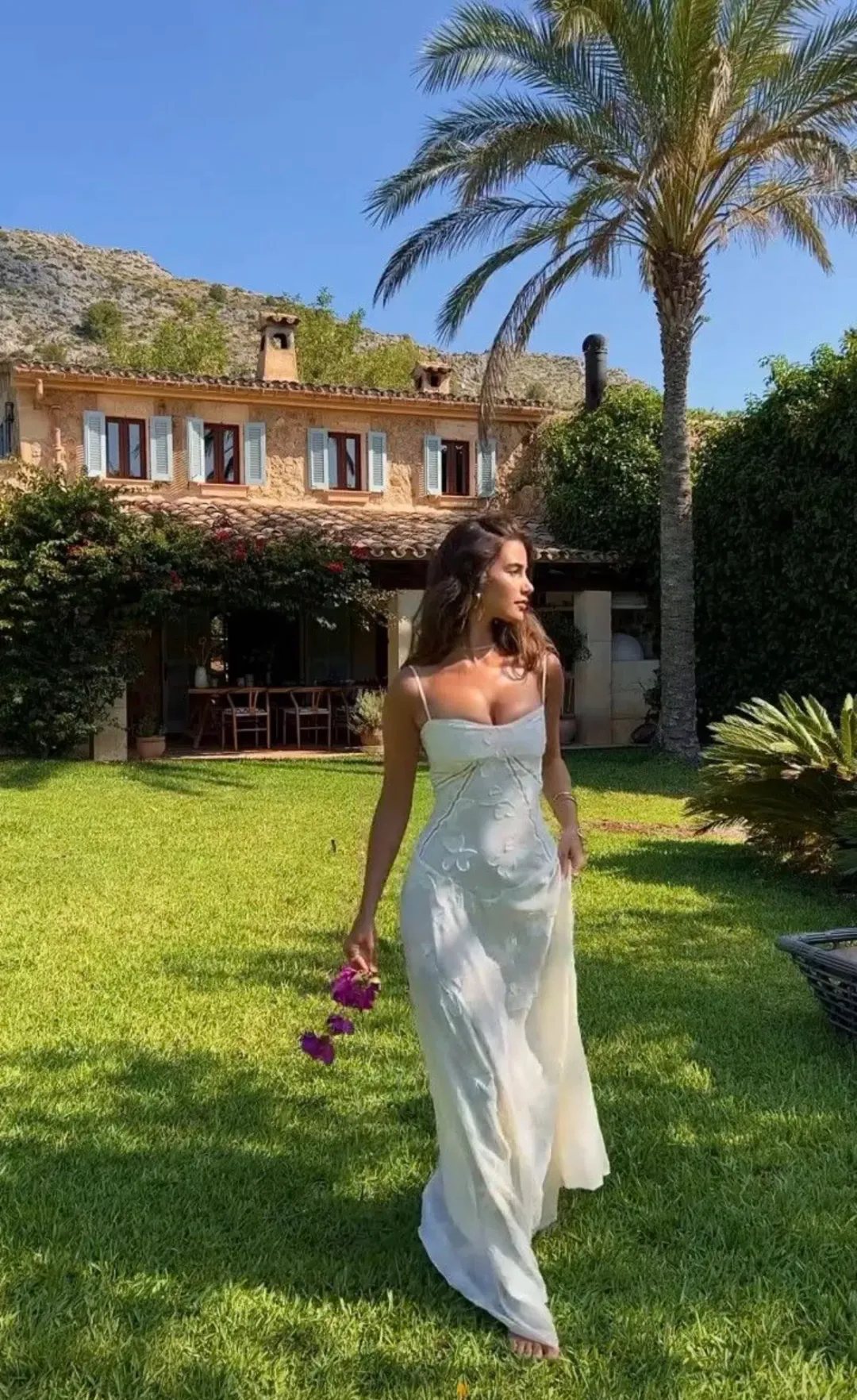 House of CB Seren Dress in vintage white size XS  for rent on The Volte - main image