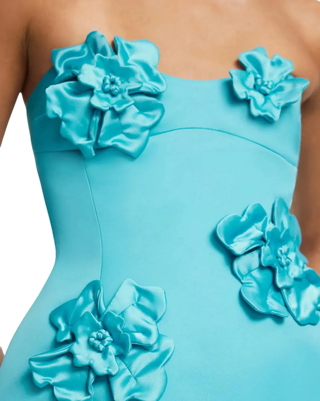 Leo Lin Rosario Petal Bustier Mini Dress Size 10 for rent on The Volte - main image