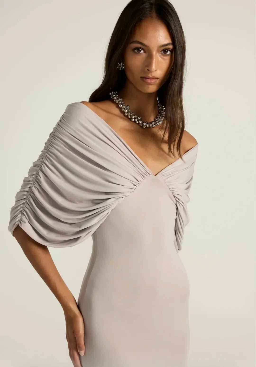 Ance Gria - Neve Dress in Grey Size M for rent on The Volte - main image