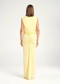 BENNI Willow Maxi Dress Gown In Butter | Size AU 10 for rent on The Volte - image 6
