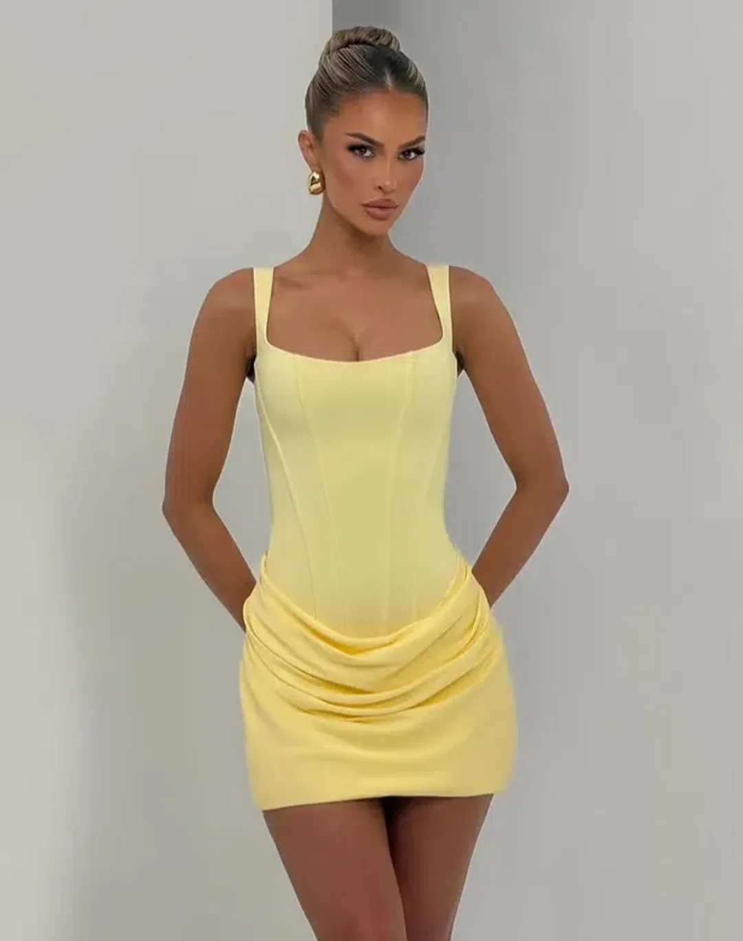Babyboo Fashion Cornelia Mini Dress Lemon 6 for rent on The Volte - main image