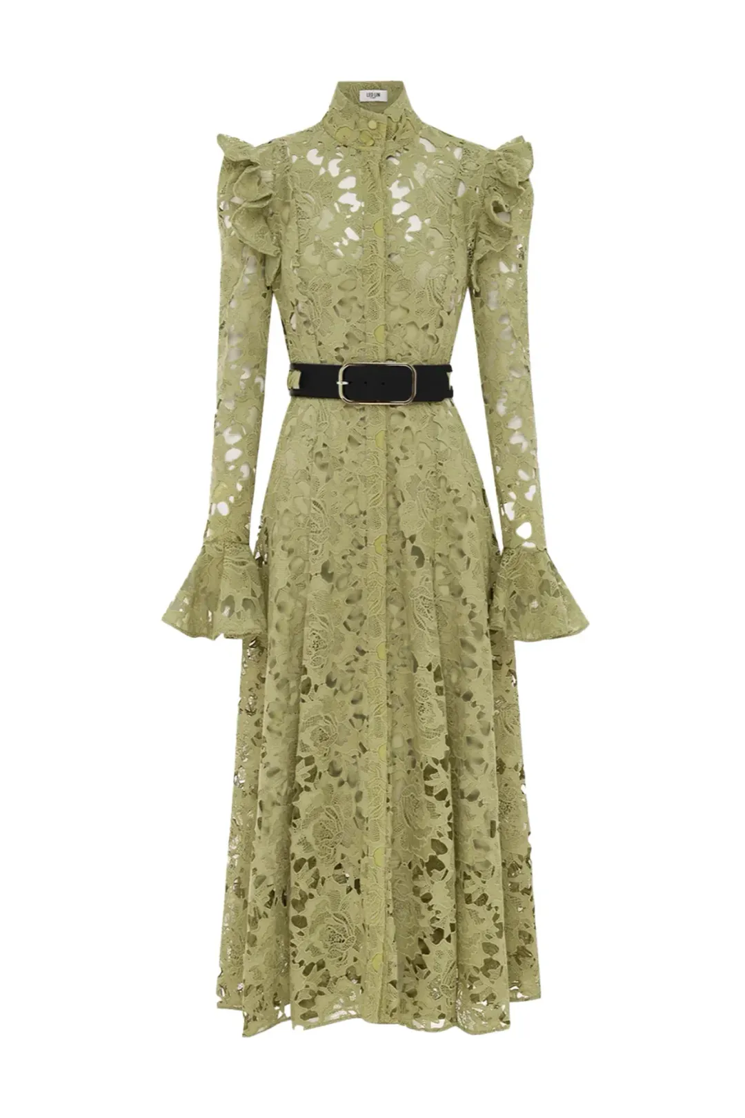 Leo Lin Aliya Lace Midi Dress for rent on The Volte - main image