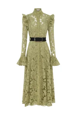 Leo Lin Aliya Lace Midi Dress for rent on The Volte - image 1