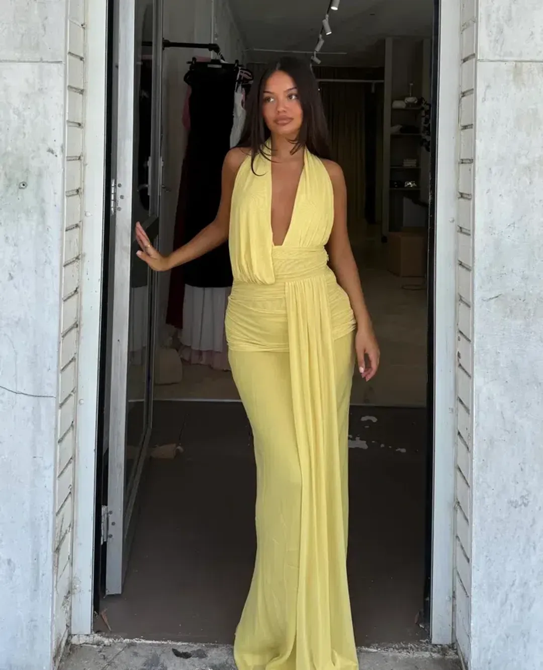 BEC AND BRIDGE CASSIS DRAPE MAXI DRESS SIZE 8 for rent on The Volte - main image