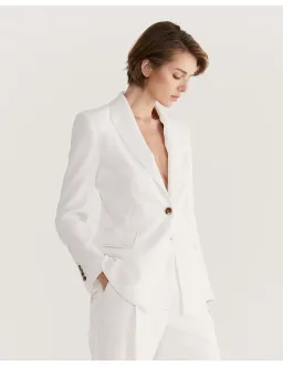 Saba Dharma Stitch Detail Blazer Beige Size 14 for rent on The Volte - image 3