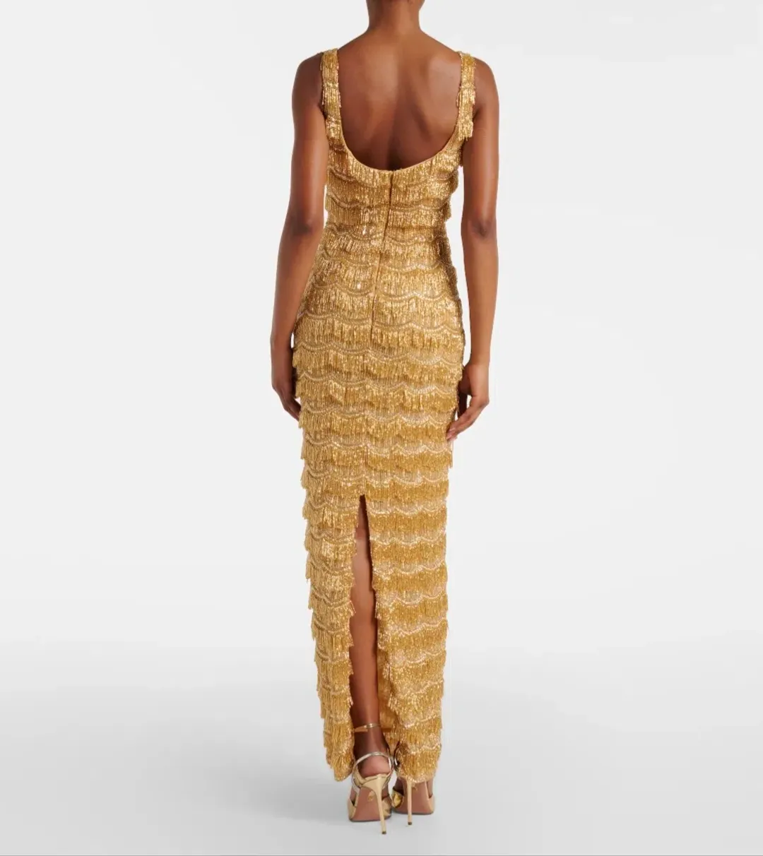 Rachel Gilbert Sadie Gown Gold 4/AU14 for rent on The Volte - main image