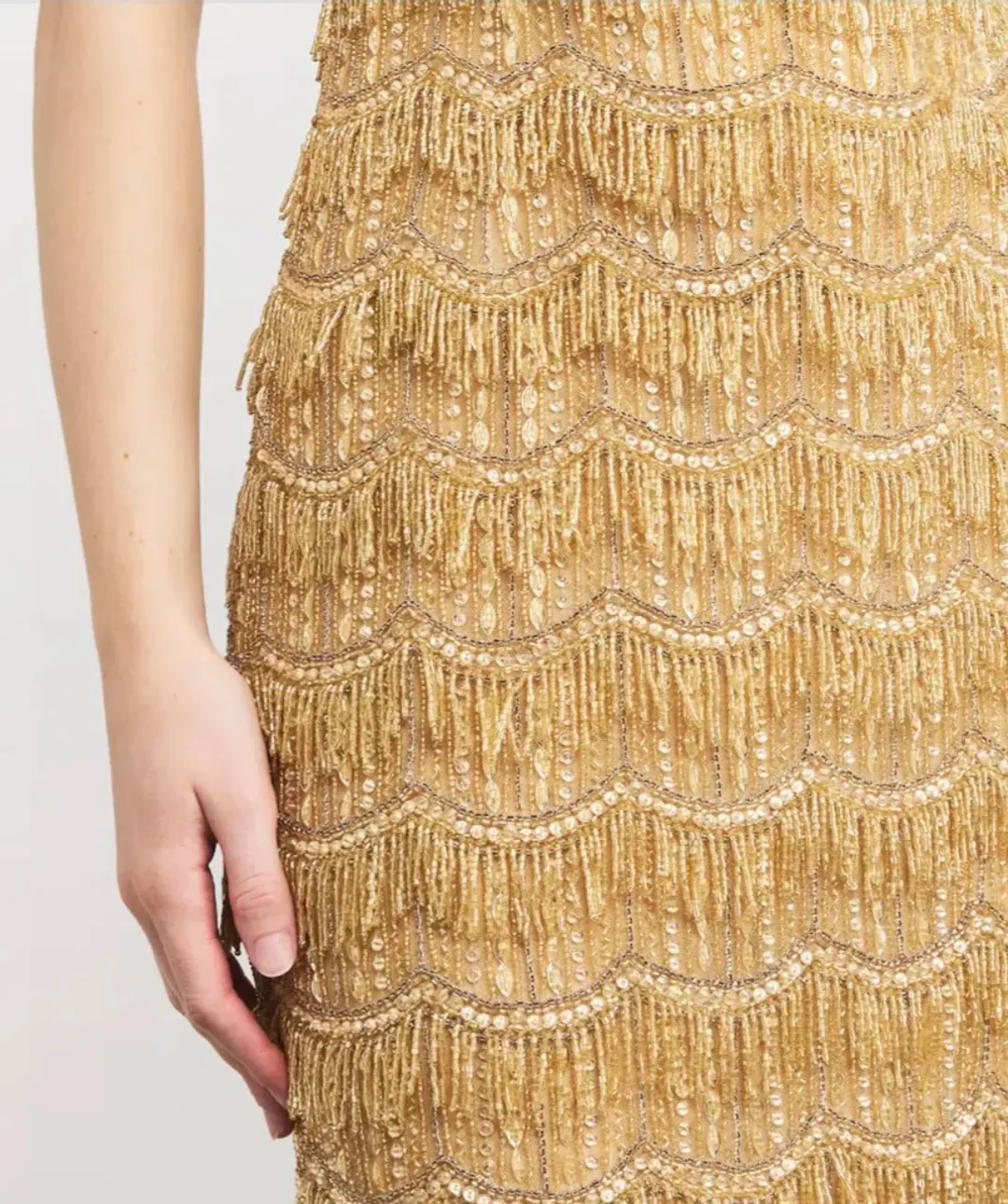 Rachel Gilbert Sadie Gown Gold 4/AU14 for rent on The Volte - main image