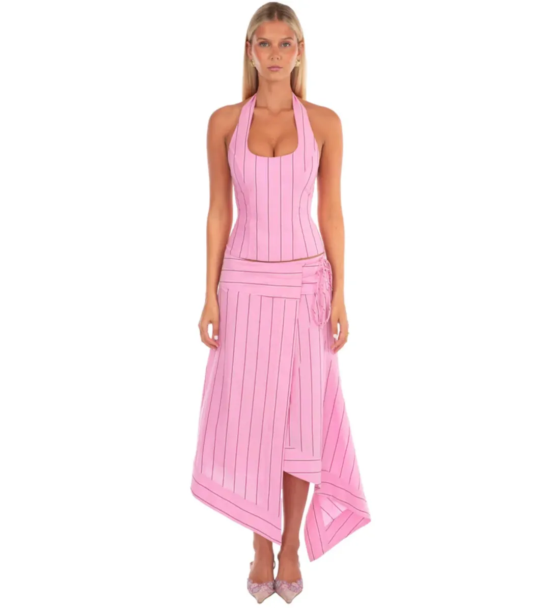 I Am Delilah Sabrina Set in Sangria Size XS/AU6 for rent on The Volte - main image