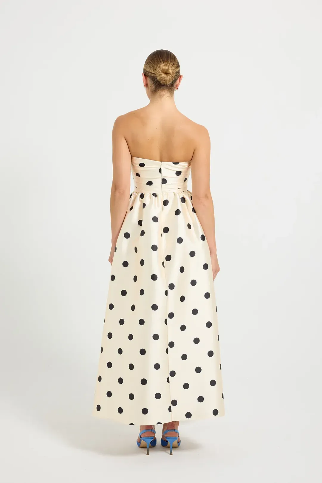 Pasduchas Dottie Strapless Midi Dress Size 6 for rent on The Volte - main image