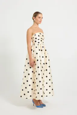 Pasduchas Dottie Strapless Midi Dress size 10 for rent on The Volte - image 2