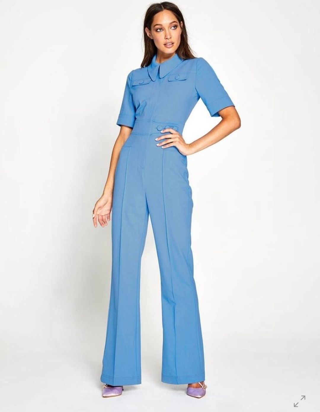 Alice McCall Little Journey Jumpsuit in curulean  size 8 for rent on The Volte - main image