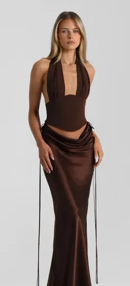 Natalie Rolt Bronte Top and Evelyn Skirt Espresso Size S for rent on The Volte - image 1