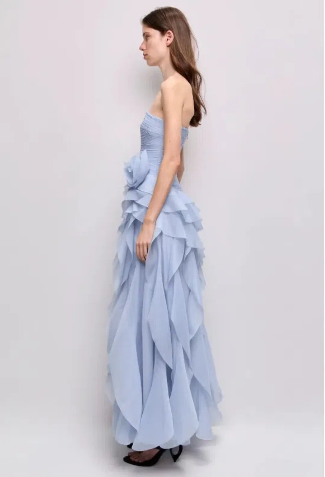 Aje Canyon Gown Dress Pastel Cloud Blue Size 6 for rent on The Volte - main image