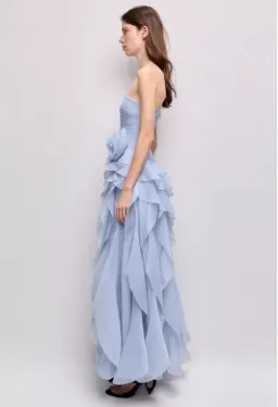 Aje Canyon Gown Dress Pastel Cloud Blue Size 6 for rent on The Volte - image 2