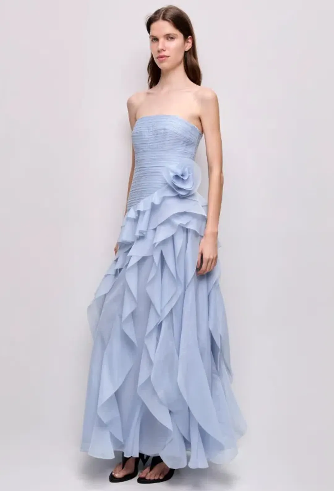 Aje Canyon Gown Dress Pastel Cloud Blue Size 6 for rent on The Volte - main image