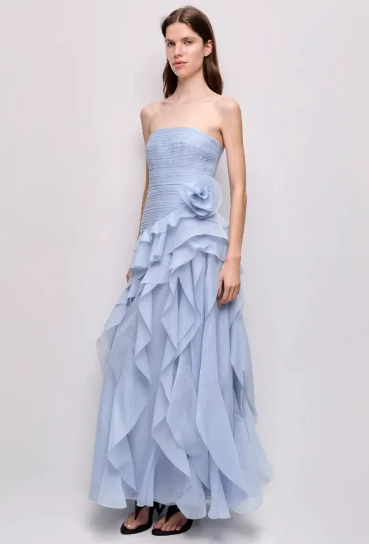 Aje Canyon Gown Dress Pastel Cloud Blue Size 6 for rent on The Volte - main image