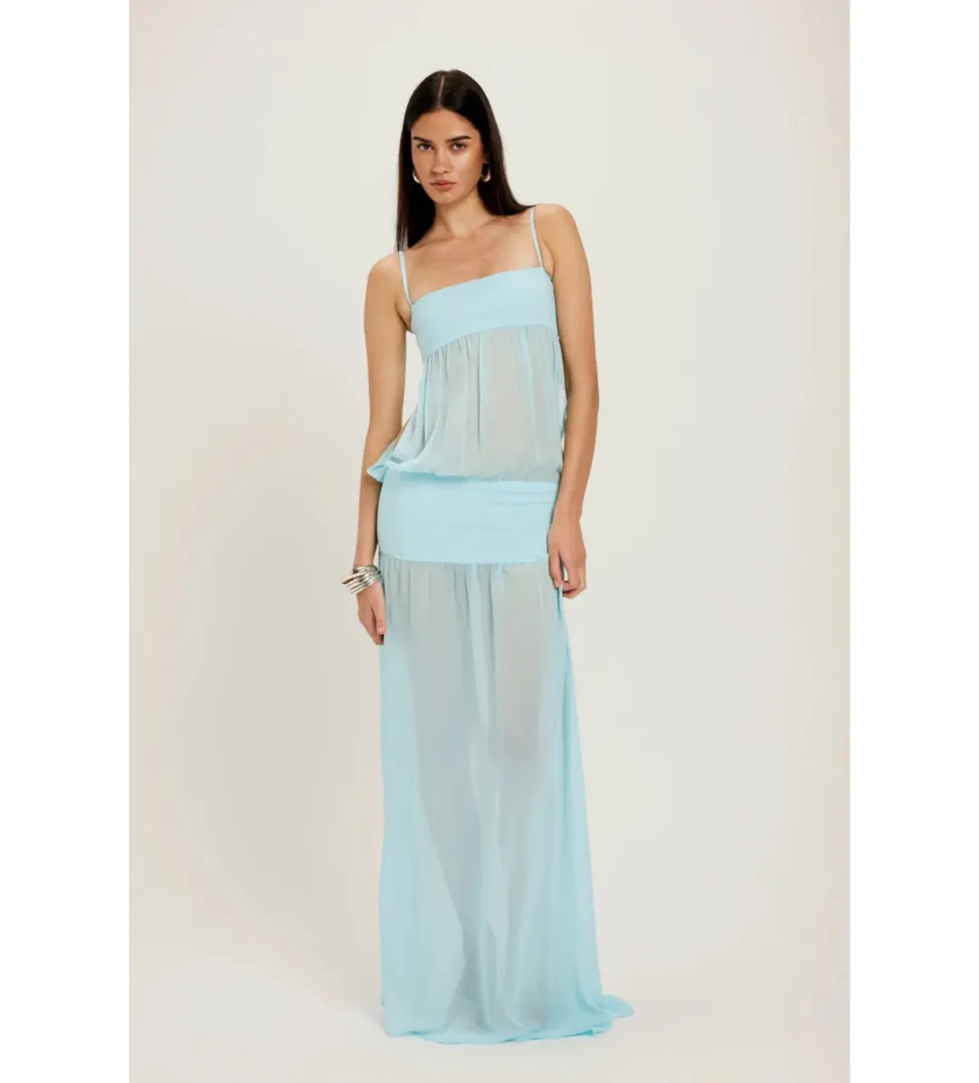 Ance Gria Romeo Gown in Aqua Size M/AU10 for rent on The Volte - main image