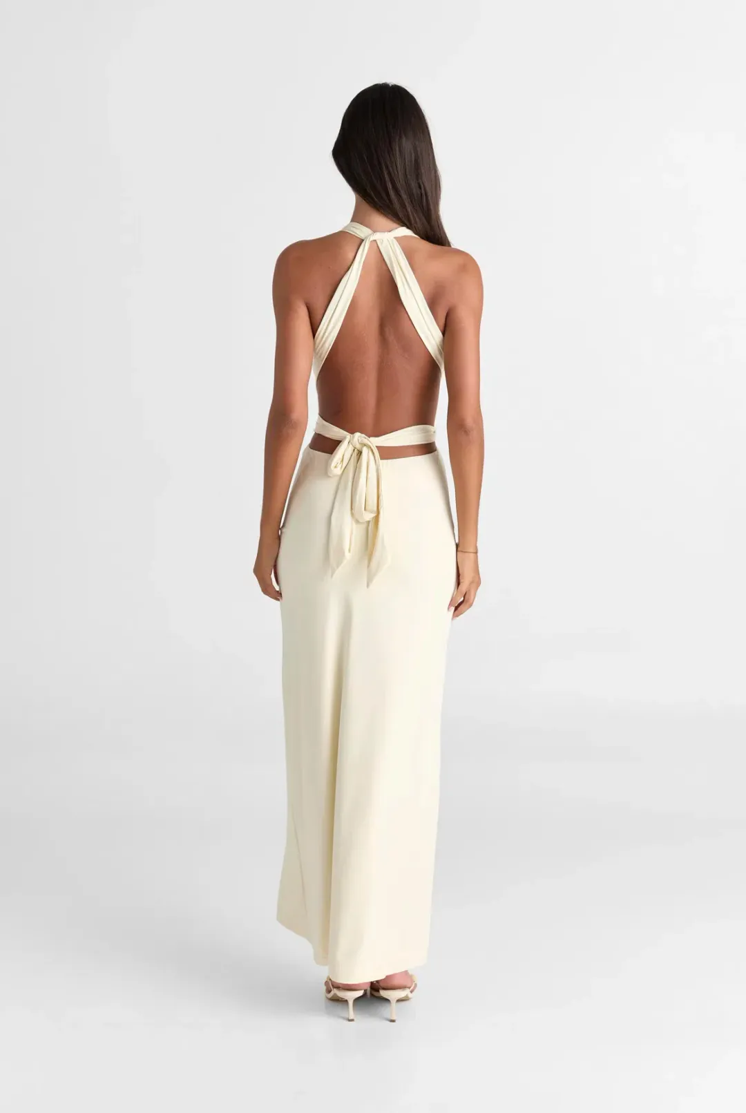 Sasha Therese Mira Maxi Dress in butter for rent on The Volte - main image