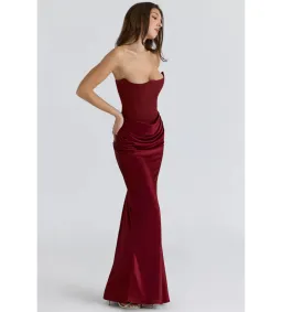 House of CB Persephone Dress in Wine Size L/AU12 for rent on The Volte - image 2