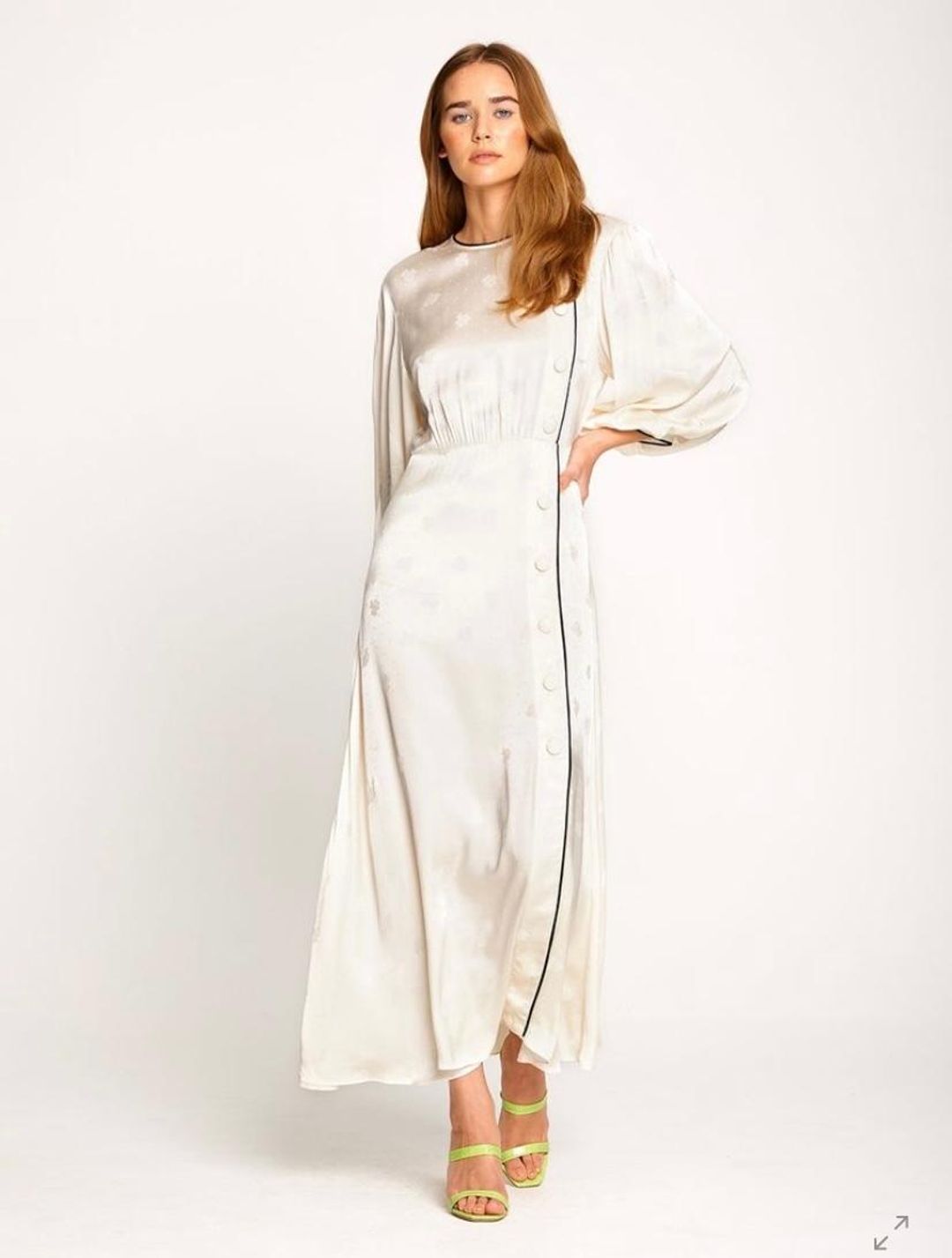 Alice McCall Hotel Lobby Midi Dress, cream in size 6 for rent on The Volte - main image