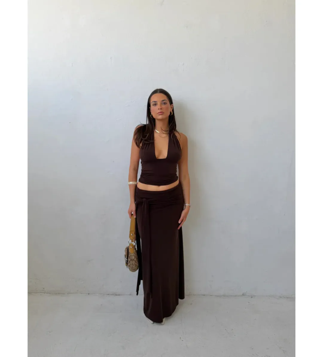 LaMarie Sofia Set in Brown Size XS/S for rent on The Volte - main image