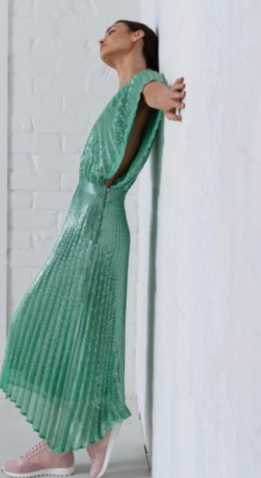 Flannel- Smoke and Mirrors Dress in mint size 6 for rent on The Volte - main image