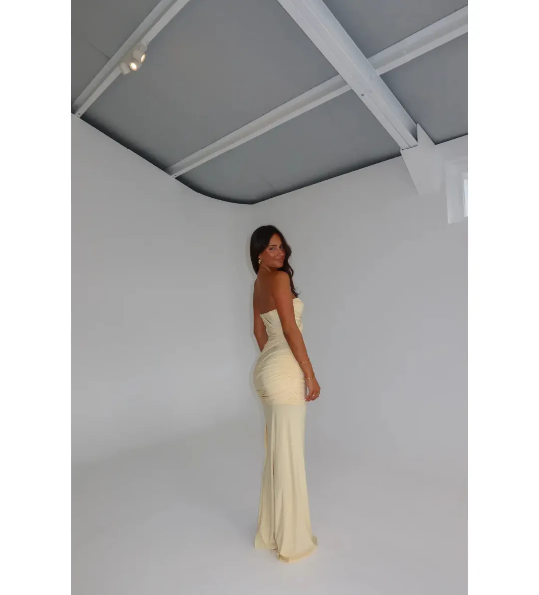 Natalie Rolt Miranda Gown in Yellow Size 0/AU6 for rent on The Volte - main image