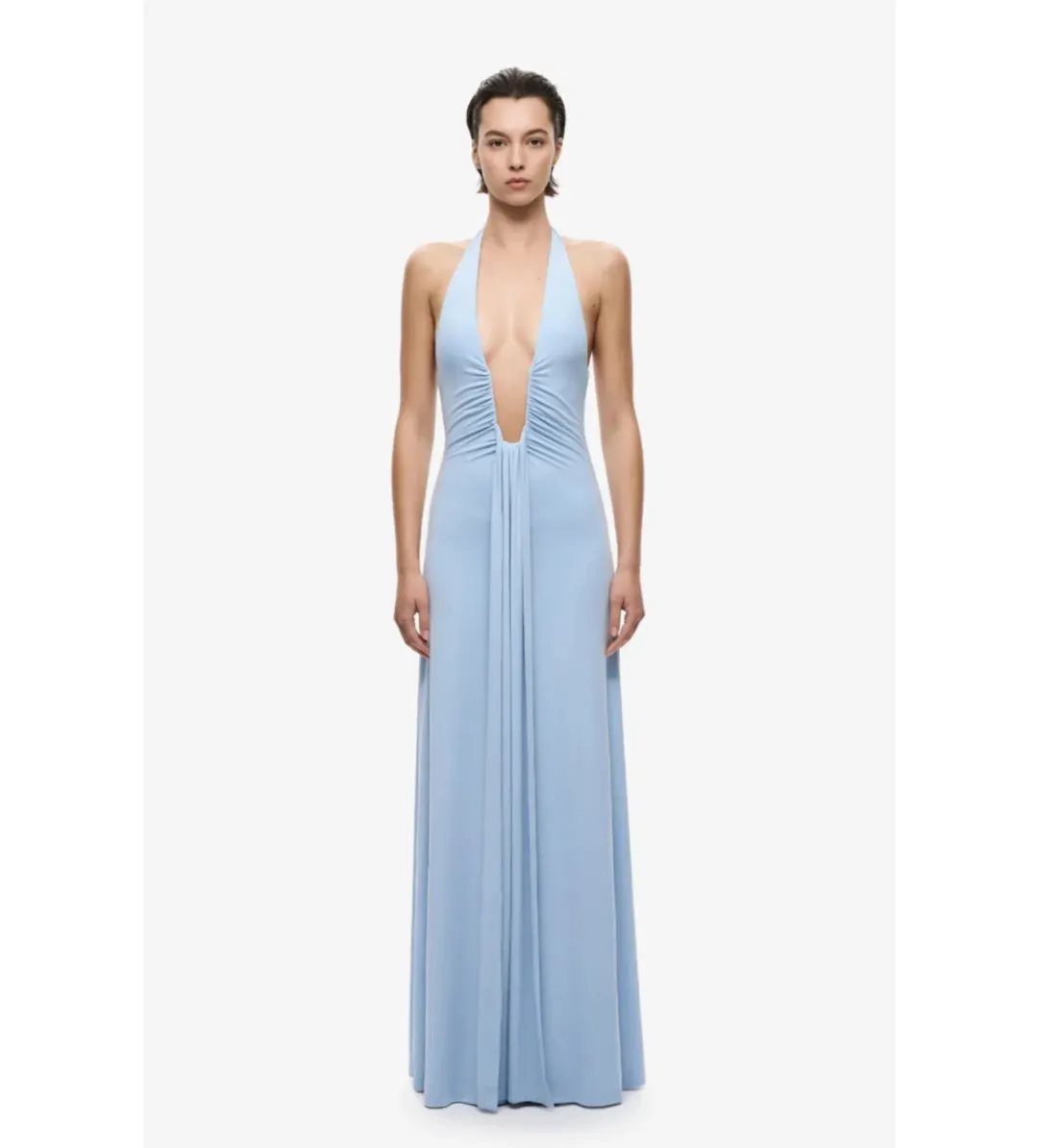 Misha Jennifer Cupro Maxi Dress in Cornflower Blue Size S/AU8 for rent on The Volte - main image