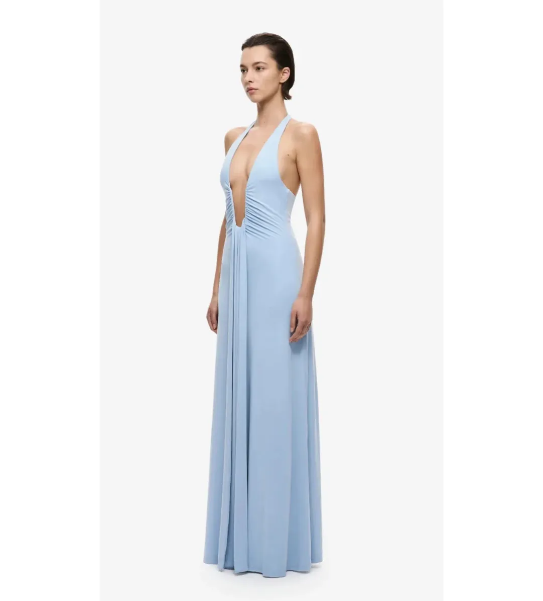Misha Jennifer Cupro Maxi Dress in Cornflower Blue Size L/AU12 for rent on The Volte - main image