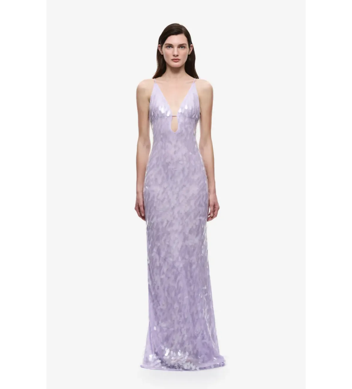 Misha Sapphire Sequin Maxi Dress in Lilac Size S/AU8 for rent on The Volte - main image