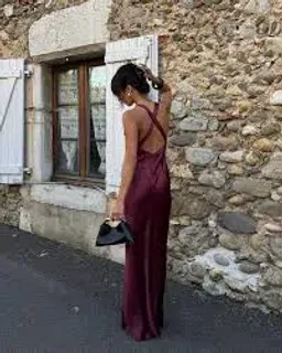 Shona Joy Elia Plunge Cross Back Maxi Dress for rent on The Volte - image 2