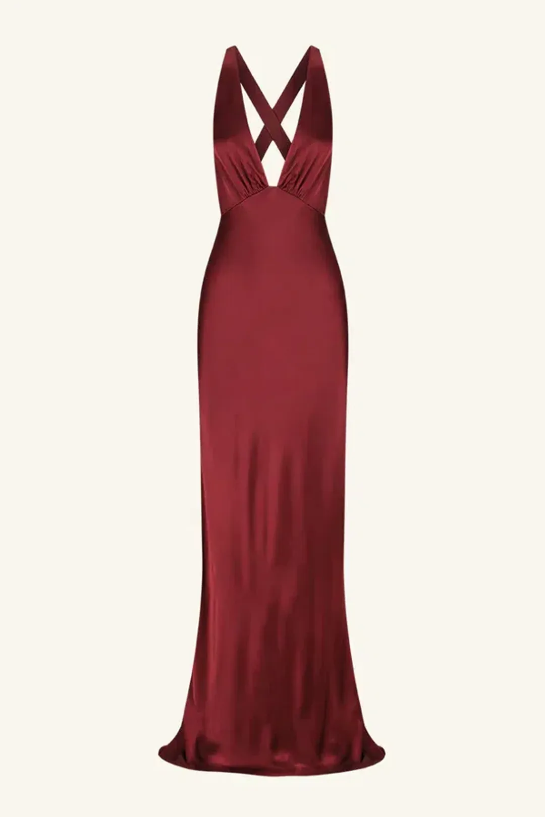 Shona Joy Elia Plunge Cross Back Maxi Dress for rent on The Volte - main image
