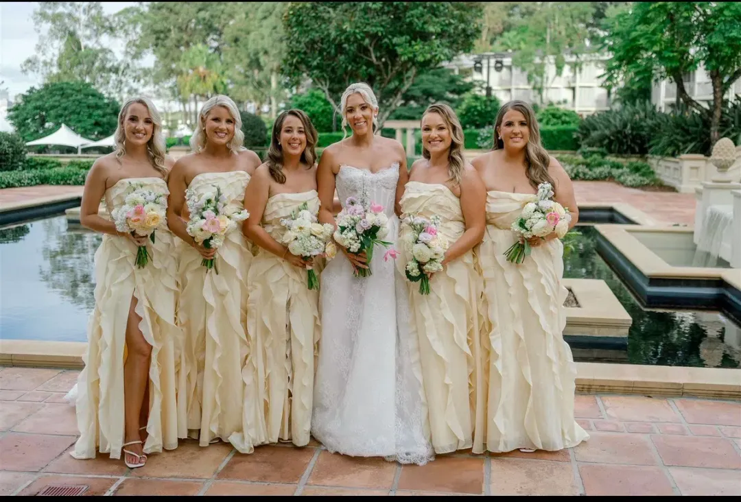 AJE ALLAIRIE GOWN IN BUTTER YELLOW SIZE AU10 for rent on The Volte - main image