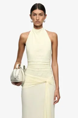 JASMIN HALTER DRESS | LEMON SORBET - SIZE 8 for rent on The Volte - image 2