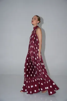 Lidee Libertie Gown Polka Wine Size 10 for rent on The Volte - image 2