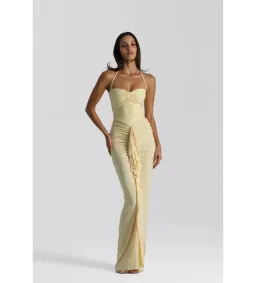 Natalie Rolt Shontae Gown in Lemon Size 1/AU8 for rent on The Volte - image 1