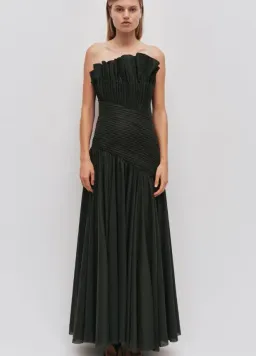 Aje Aquiline Gown in Hunter Green Size 12 for rent on The Volte - image 4