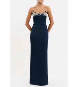 Rebecca Vallance Lessa Strapless Gown Navy Size 8 for rent on The Volte - image 1