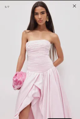 Violetta bubble hem maxi dress  for rent on The Volte - image 5