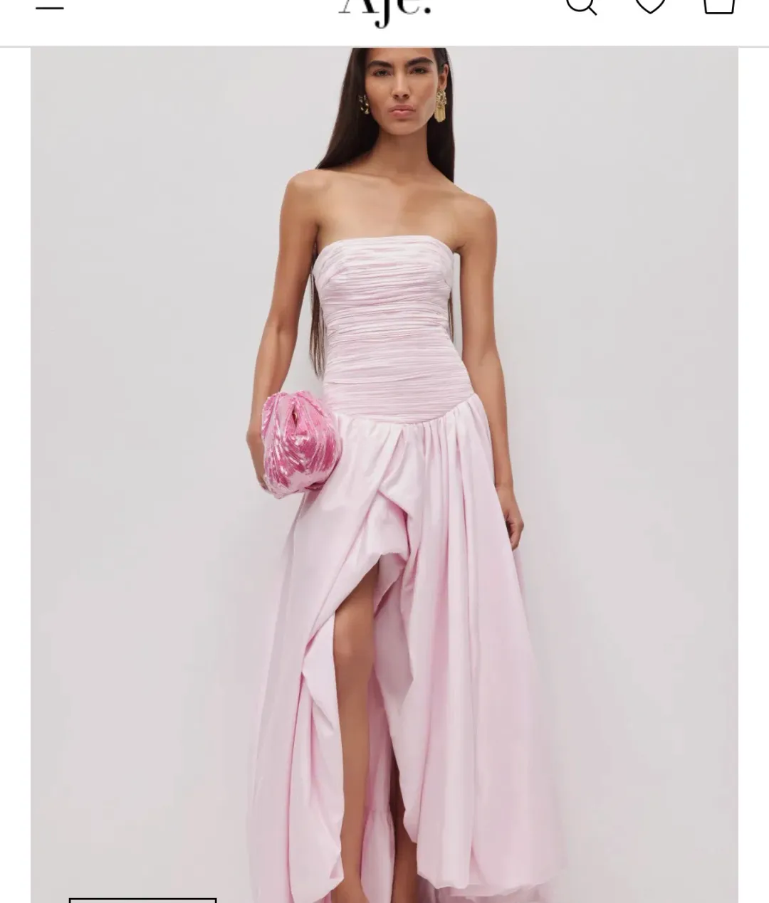 Violetta bubble hem maxi dress  for rent on The Volte - main image
