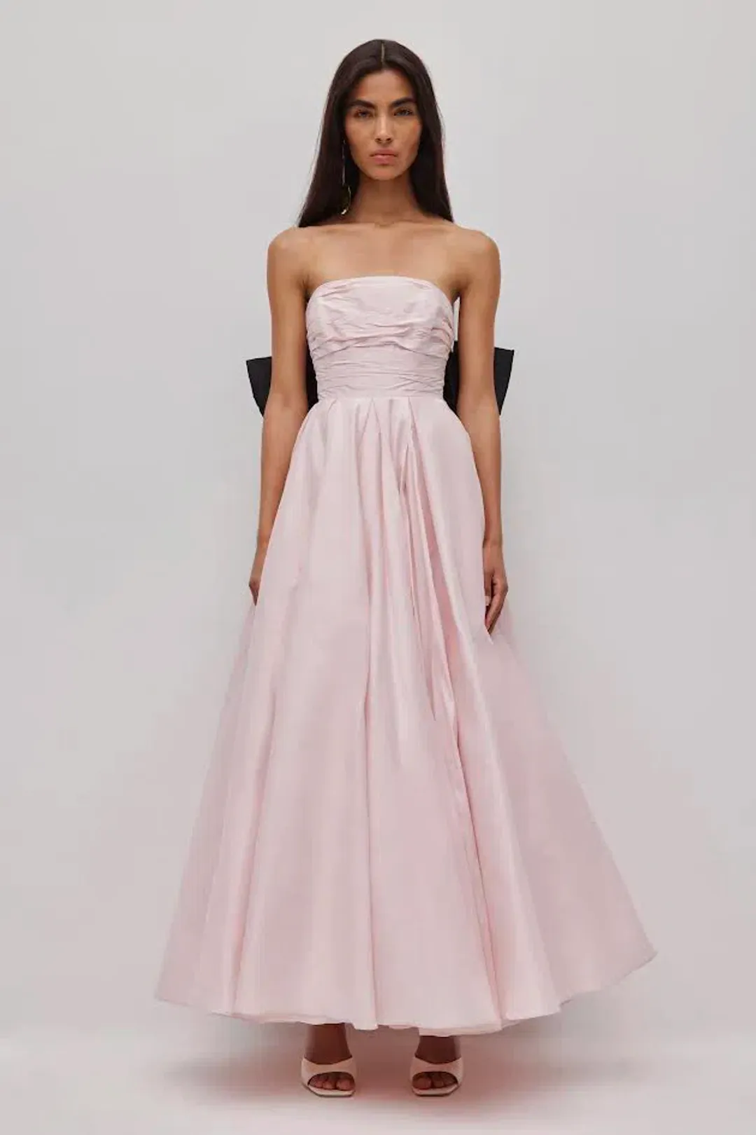 💕 New AJE Thea Bow Gown in Pink Tint & Black- Size 12 AU 💕 for rent on The Volte - main image