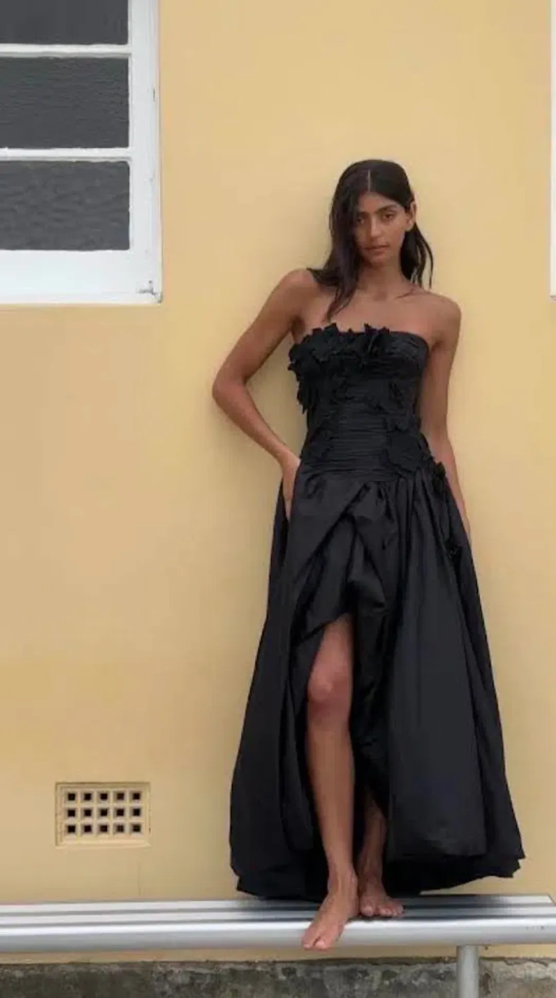  🖤 NEW AJE Splendour Flower Gown – Black – Size 10 AU Maxi Dress 🖤 for rent on The Volte - main image