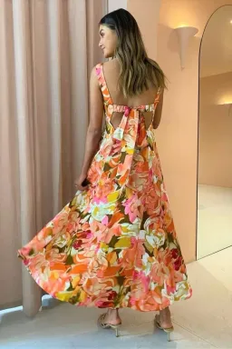 ✨ ACLER Tate Midi Dress Size AU 12 / US 8 - Pink Bouquet Floral Linen ✨ for rent on The Volte - image 8