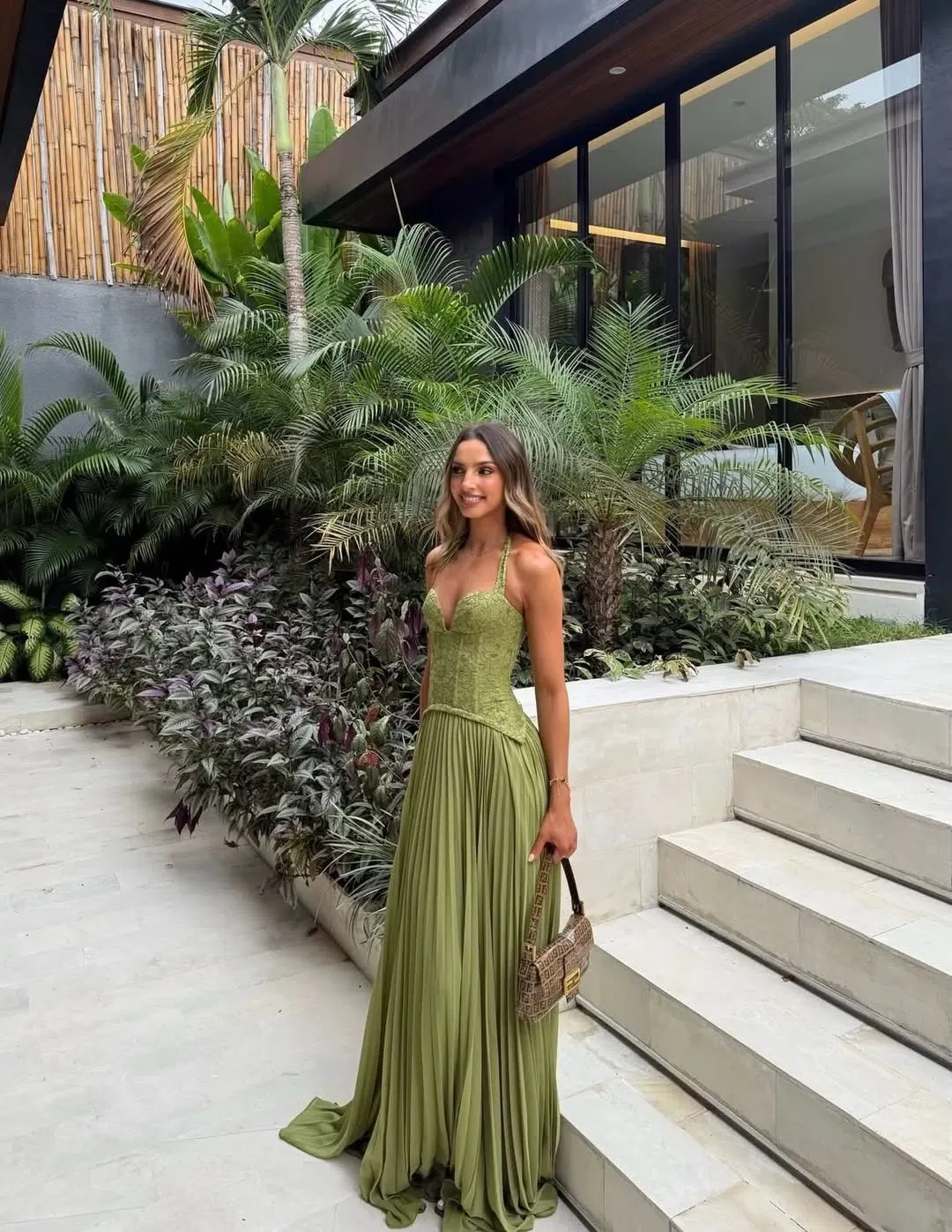 Fenity Gaia Dress in Green Size XS for rent on The Volte - main image