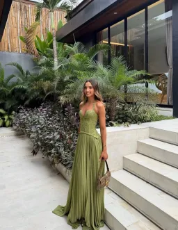 Fenity Gaia Dress in Green Size XS for rent on The Volte - image 3