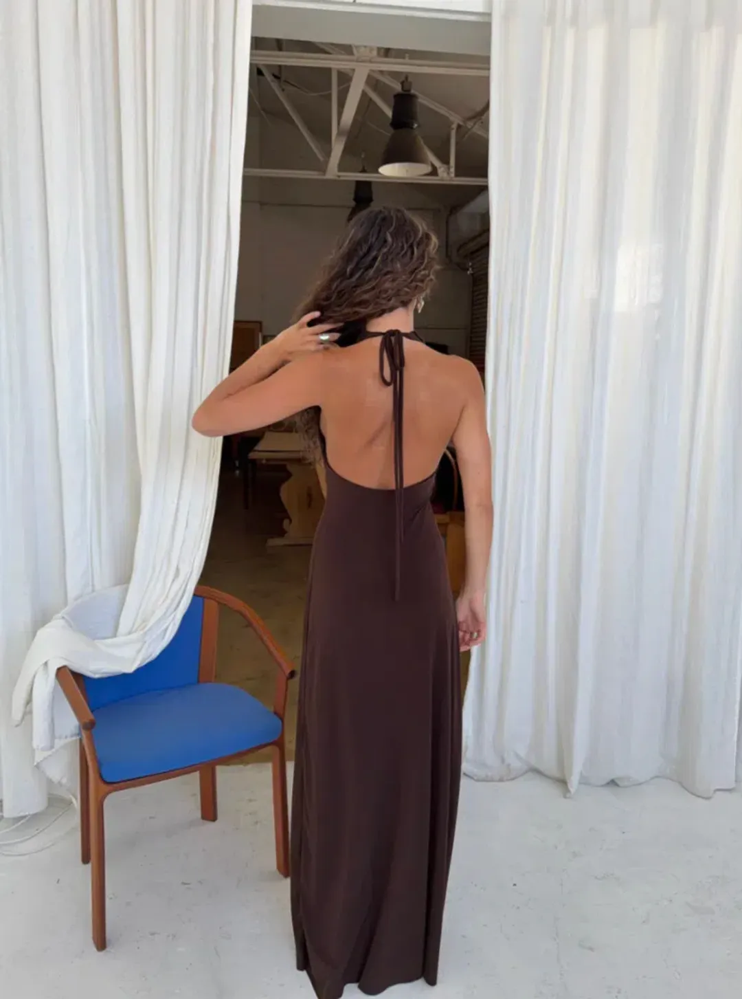 La Marie, VANESSA DRESS, Maxi, Brown, Size XS/S for rent on The Volte - main image